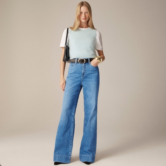 J.CREW High-Rise Denim Trouser Jean Wide Leg in size 29 - Picture 1 of 10